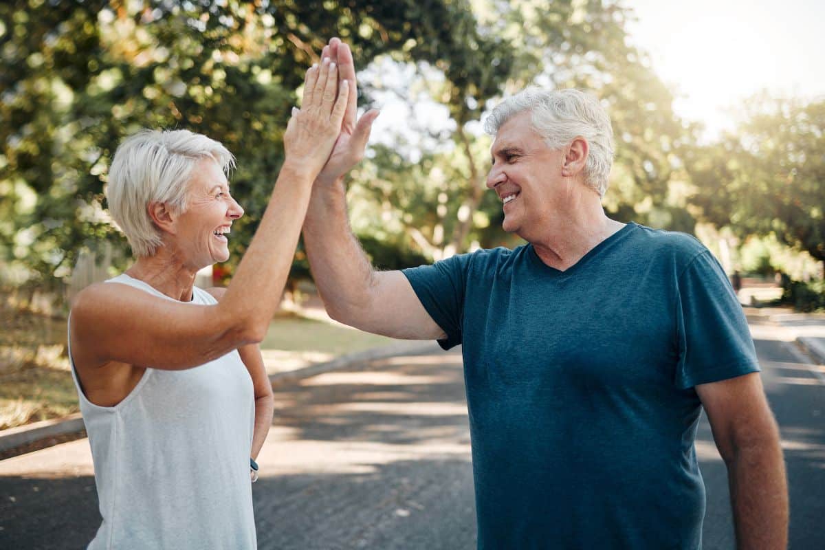 Couple exercising together wellness services the weigh station