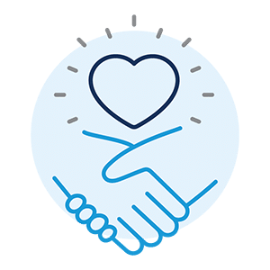 Compassionate & empathetic care icon