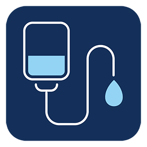 Iv therapy blue icon