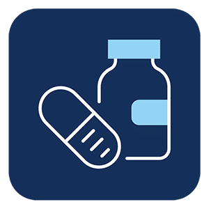 Supplements blue icon