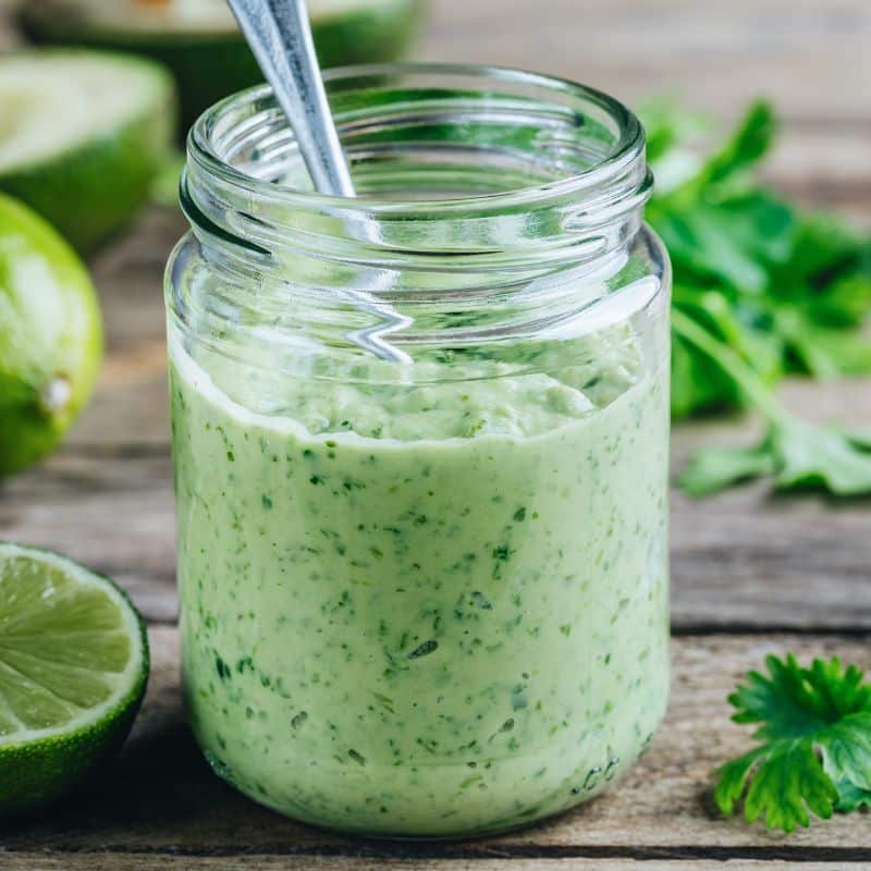 Cilantro avocado dressing the weigh station